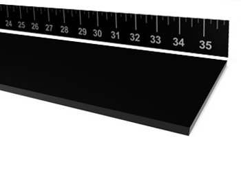 1” Thick Neoprene Foam Strip, 1” Width x 25’ Length, Black, Rubber Adhesive