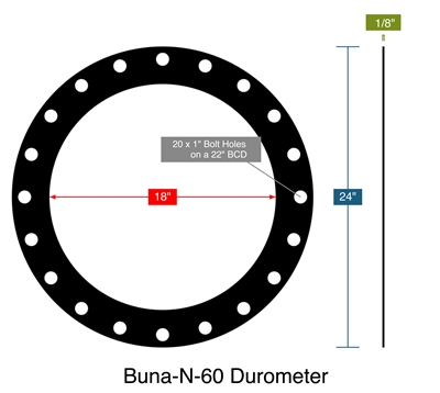 Buna-n-60 Durometer - 1 8