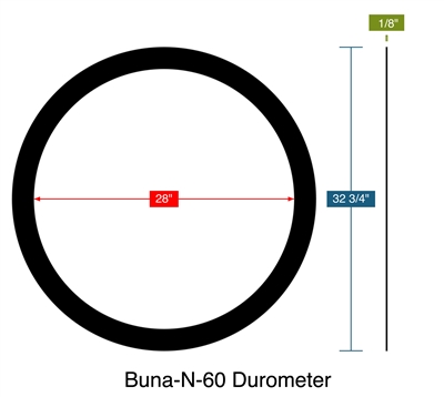 Buna-N-60 Durometer - 1/8