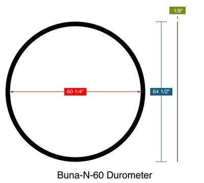 Buna-N-60 Durometer - 1/8