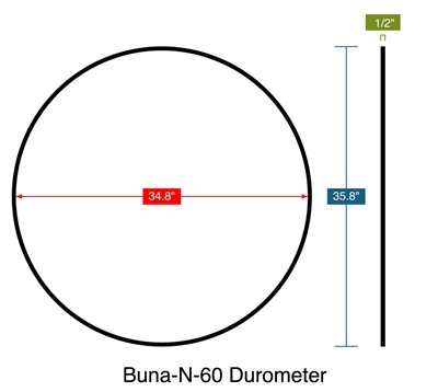 Buna-N-60 Durometer - 1/2