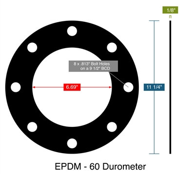 EPDM - 60 Durometer - 1/8