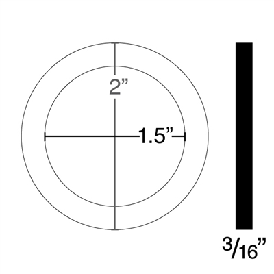 60 Duro White Fda Nitrile (buna-n) Ring Gasket - 1-1 2