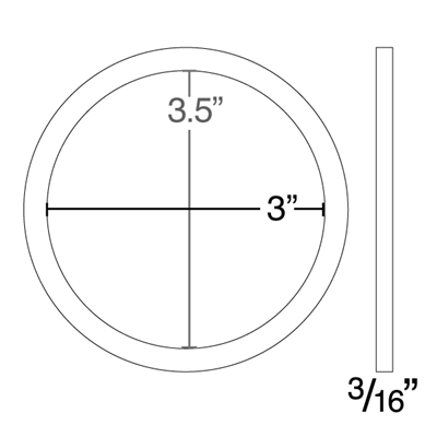 60 Duro White FDA Nitrile (Buna-N) Ring Gasket - 3